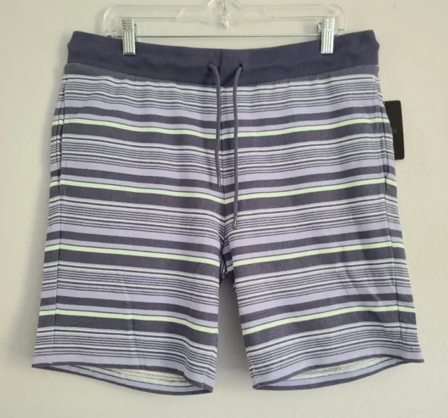 NEW Hurley Men's Midnight Navy Coastal Dunes French Terry Knit Shorts Size Large