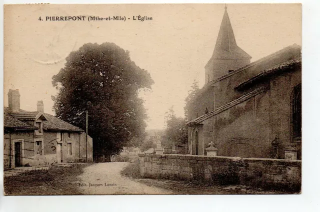 PIERREPONT - Meurthe and Moselle - CPA 54 - a street towards the church