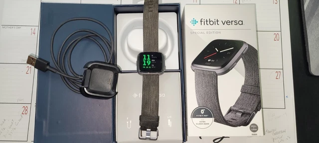 Used Fitbit Versa1 Health Companion Wearable Smartwatch Activity Tracker S&L