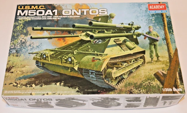 Maquette Academy 1/35 M50A1 Ontos USMC – Véhicule Antichar, Niveau Avancé