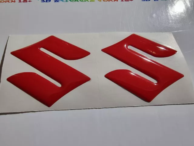 kit 2 adesivi 3D in resina gel suzuki rosso Gsx-r 600 750 1000 SUZUKI gsx-s