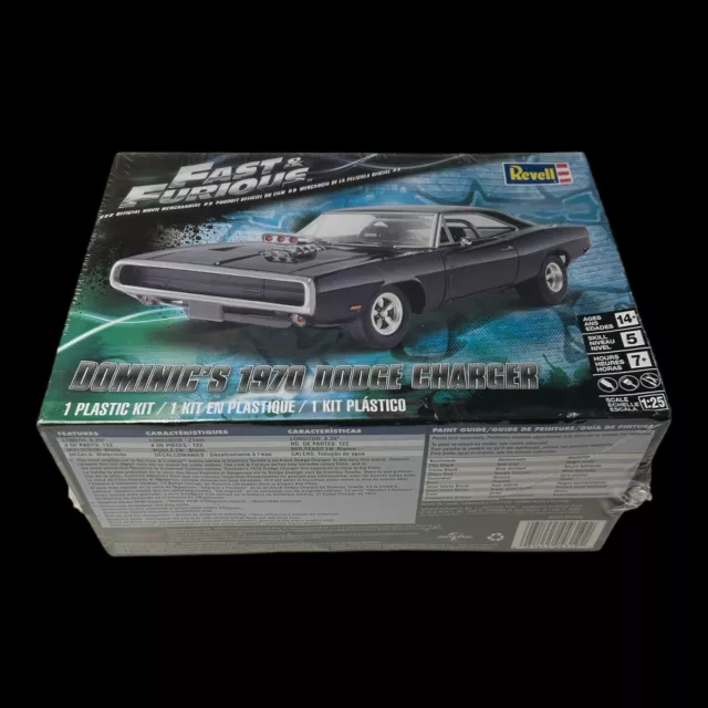 REVELL 07693 FAST & FURIOUS DOMINIC’S ‘70 DODGE CHARGER MODEL KIT-NIB-1:25  SCALE