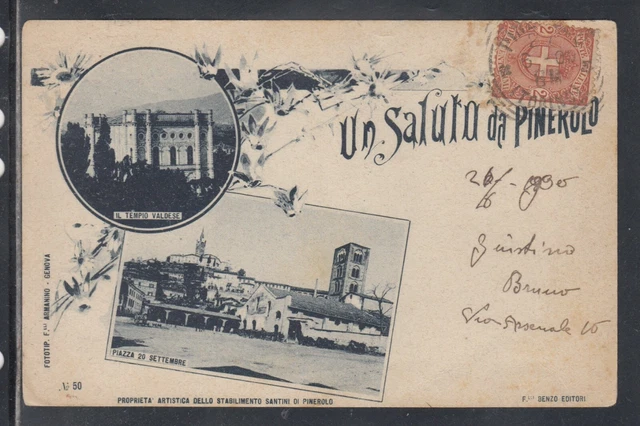Cartolina - Un Saluto da Torino - Piazza Emanuele Filiberto (Porta Palazzo) 1920