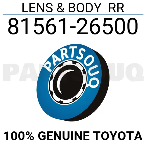 8156126500 Genuine Toyota LENS &amp; BODY  RR 81561-26500