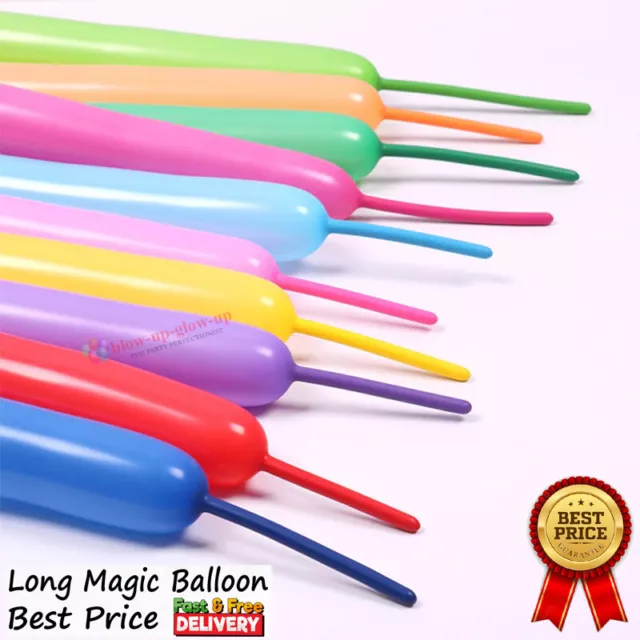 New LONG MAGIC Balloons Different Colours Latex 260Q Traditional Modelling X 100