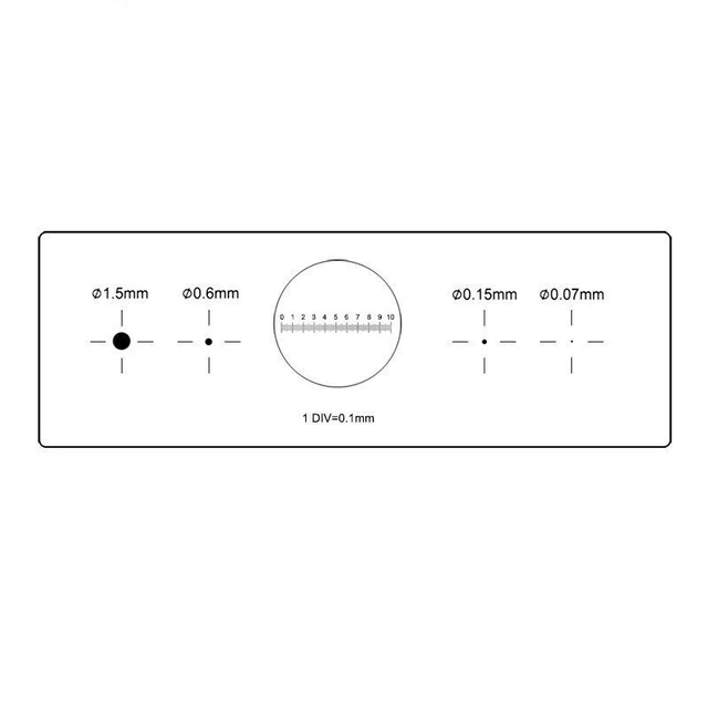 Microscope Micrometer Transparent Film PET Gauge Point Linear Calibration Ruler