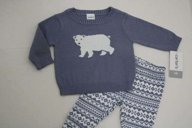 Carters 2 Piece Polar Bear Sweater & Legging