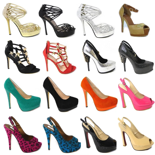 Ladies Ankle Strap Pointed Heels Womens Party Prom Bridal Stiletto Court Shoes