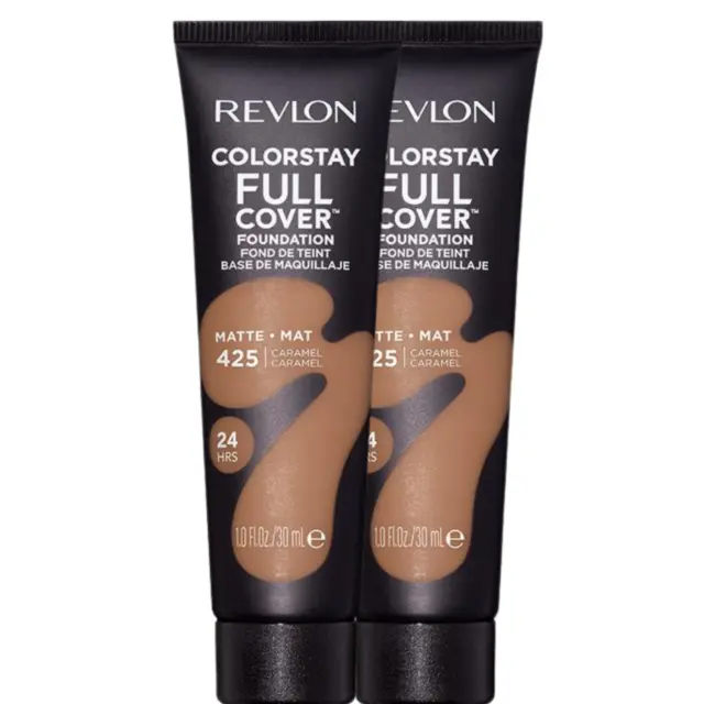 2 x Revlon ColorStay Full Cover Foundation 425 Matte Karamell je 30ml Make up