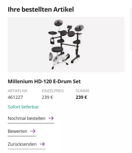 Millenium HD-120 E-Drum Set 2