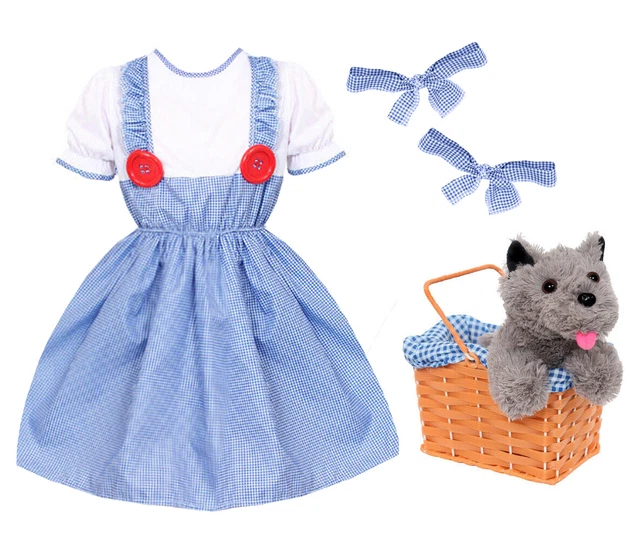Kansas Costume Ragazza Dorothy Adulti Bambini Libro Mondiale Personaggio Abito Fantasia