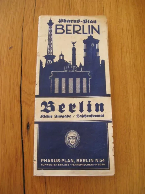 alter Pharus Plan Berlin kleine Ausgabe um 1936 mit Straßenverzeichnis