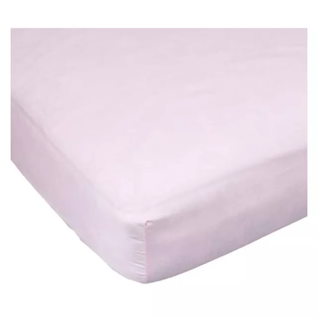 Carters Easy Fit  Standard Crib Mattress Fitted, 100% Cotton Sheet - Pink