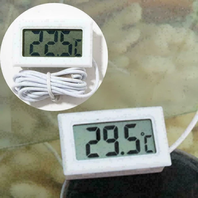 Mini Digital LCD Display Indoor Temperature Meters Thermometer White K4C9