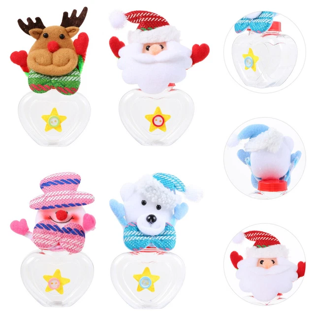 4 pz Mini barattolo di caramelle regalo di Natale contenitore conservazione caramelle natalizie anziano