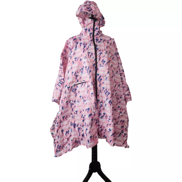 NEW w/o Tags - Pink Opening Ceremony Grafiti Rain Poncho with Carrier Bag