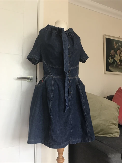 VIVIENNE WESTWOOD ANGLOMANIA Lee Denim Dress Size L Uk 12 86.00 - PicClick  UK