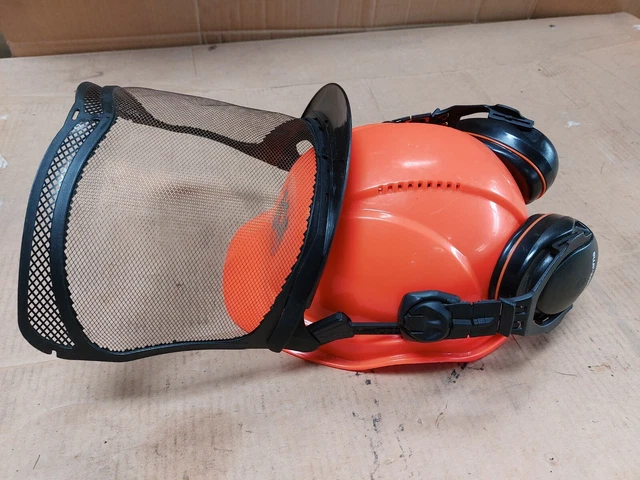Forstschutzhelm Forsthelm Waldarbeiterhelm Gesichts Gehörschutz Husqvarna Orange