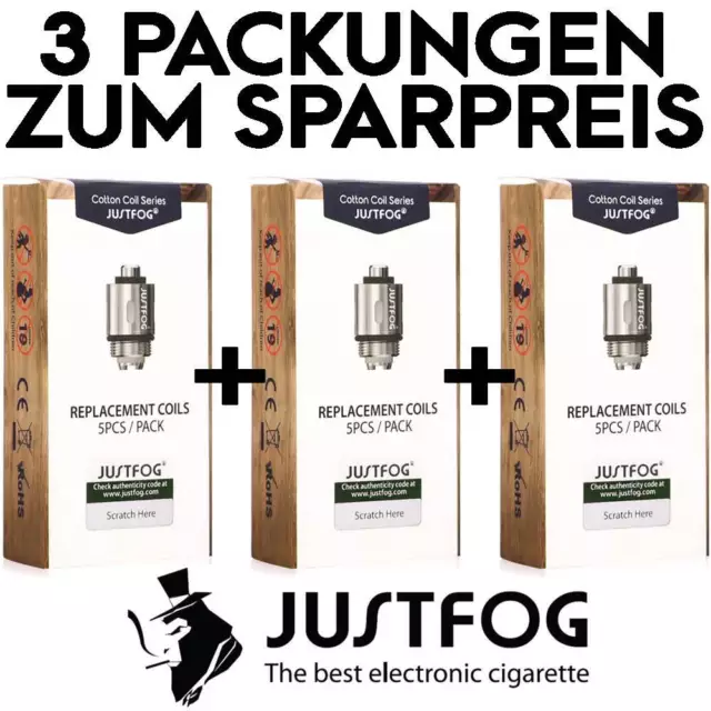 3x5 Stück JustFog Coils Q16 Pro P16A P14A Q14 Verdampferköpfe Heads 1,2 1,6 Ohm