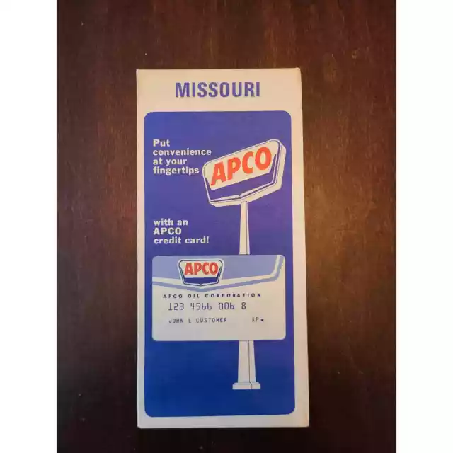 Missouri Road Map APCO Oil Corporation 1974