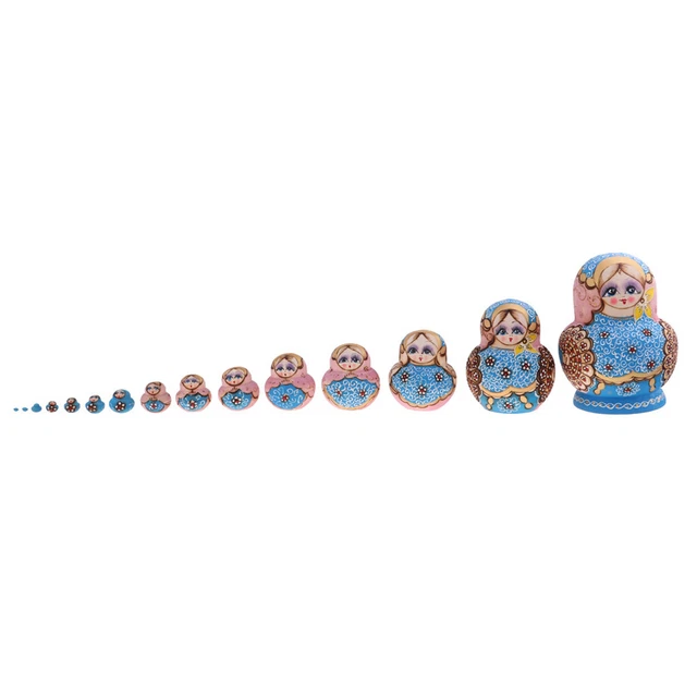 Vintage Blumenmädchen Russische Babuschka Matroschka Verschachtelung Puppen