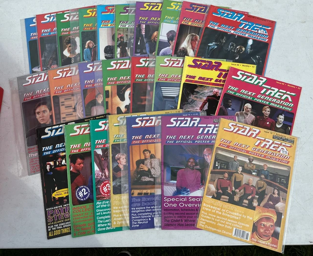 STAR TREK The Next Generation Official Poster Magazine x25 Picard Borg Enterpise