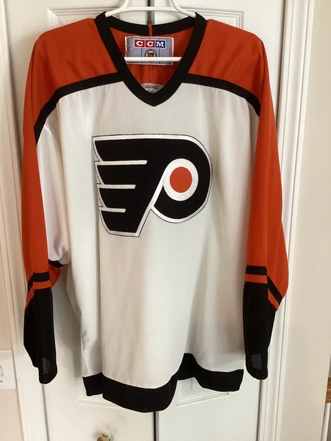PHILADELPHIA FLYERS VINTAGE 90s NHL HOCKEY SEWN STITCHED JERSEY STARTER MENS M