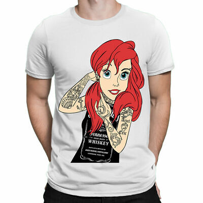 The Little Mermaid Rock Goth Princess Mens T-Shirt biker punk alternative gothic