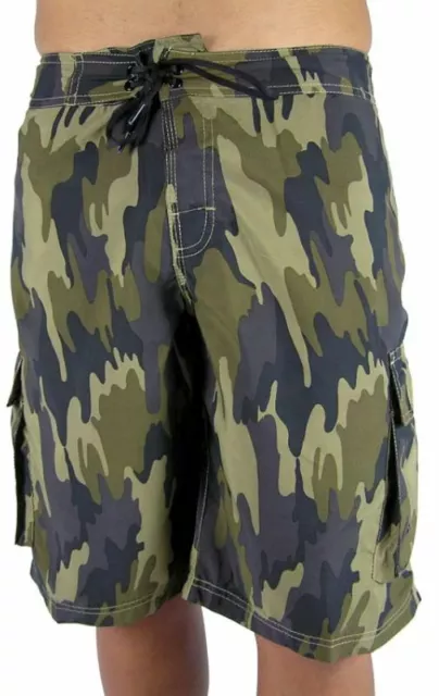 Board Shorts Mens Plus Size 30 - 48 Boardies Camo Camouflage Beach Surf Shorts