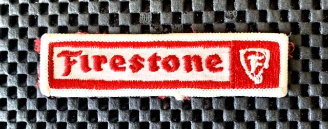 FIRESTONE EMBROIDERED SEW ON PATCH AUTOMOBILE TIRES 3 1/2" x 3/4"