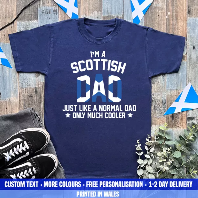 I'm A Scottish Dad Cooler T Shirt Scotland Football Fathers Day Birthday Gift