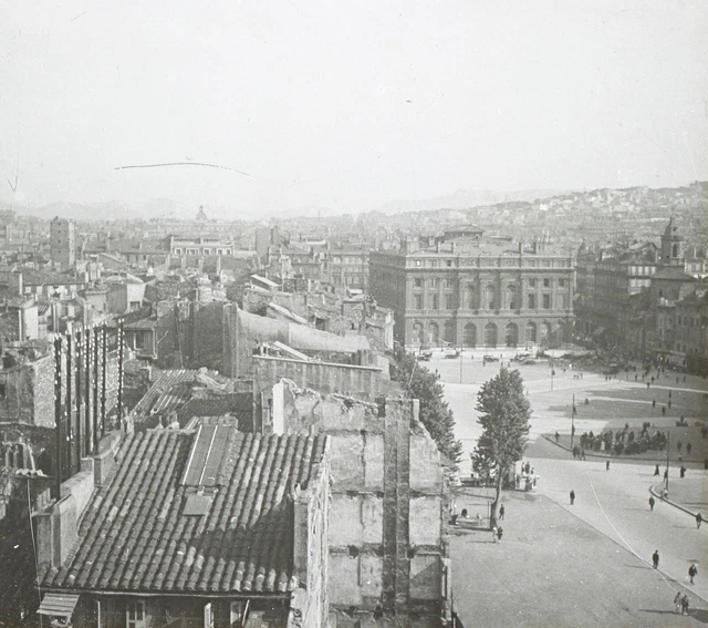 FRANCE MARSEILLE C1920 Photo Stereo Vintage Plaque de verre V35L27n1
