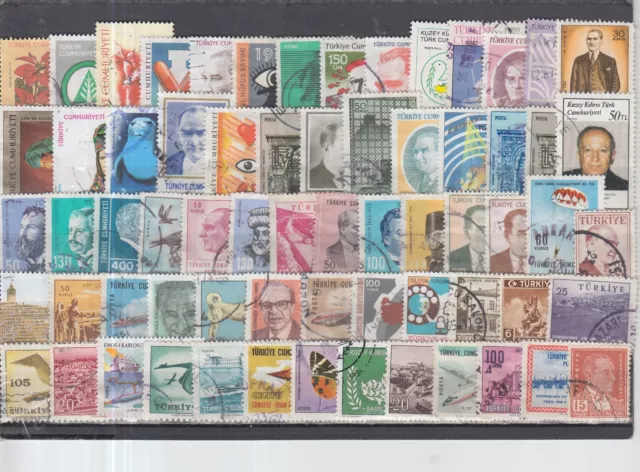 Schönes Lot Briefmarken aus Türkei bis 2000 gestempelt