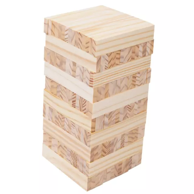 100x Tower Block Novelty Wood Tumbling Towers Blocks for Outdoor Indoor Boys