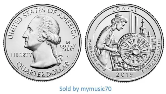 2019 S Lowell National Historical Park Quarter (MA)  **ON HAND** **ON HAND**