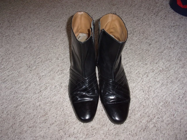 GEORGE OLIVER MENS Black Pleated Side Ankle Boot Sizes 6 7 8 9 10 11 12 12.99 PicClick UK
