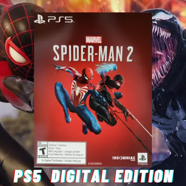 MARVEL'S SPIDERMAN 2 PS5 Digital Game Code Card BRAND NEW 42.82
