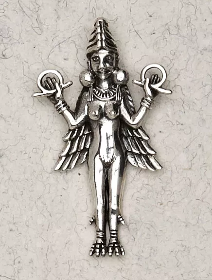 Lilith Goddess-.925 Sterling Silver Babylon Occult Pagan Magic Sumerian Pendant