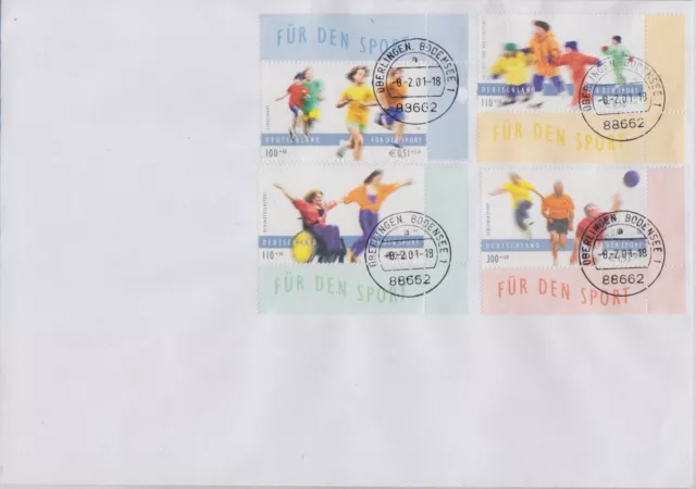 Briefmarken Bund  Mi Nr. 2165-68 Sporthilfe  FDC Ortsstempel