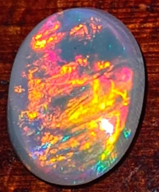 #727 0.65 Ct Australian Lightning Ridge Solid Opal