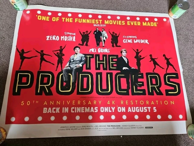 Producers Poster THE PRODUCERS MEL Brooks Gene Wilder 4k Restoration Genuine Cinema ...