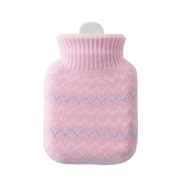 320 ml bolsa de calor con funda de punto de goma bolsa de agua caliente viajes microondas