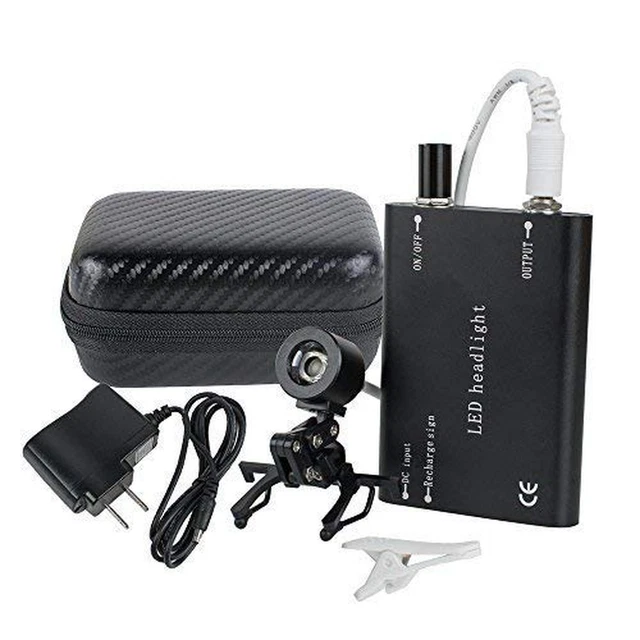 Wireless Dental Surgical Headlight ENT Medical lamp Binocular Loupe  Premium Bag