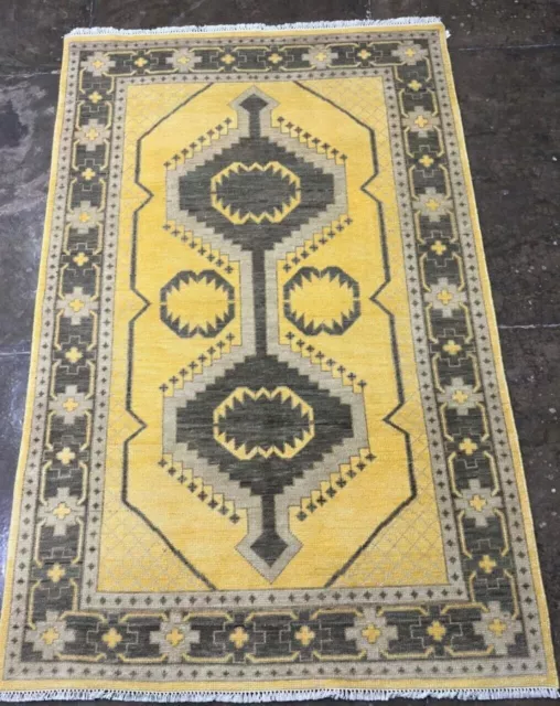 Turkish Oushak Rug Golden Brown Rug Antique rug