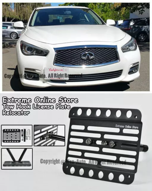 FOR 14-UP INFINITI Q50 NO PDC Front Tow Hook License Plate