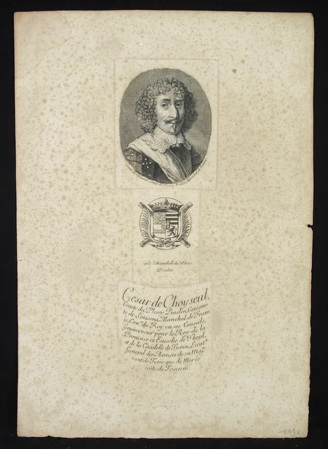 CÉSAR DE CHOISEUL comte du Plessis Praslin Louis II de BourbonCondé