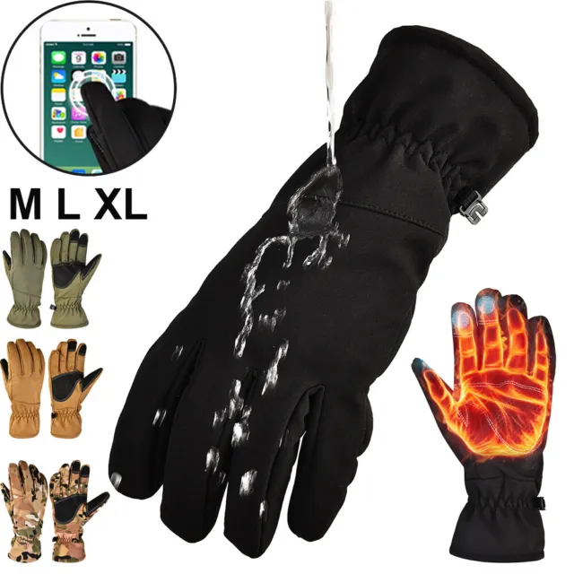 Full Finger Touch Screen Winter Gloves Waterproof Men Women Ski Thermal Gloves