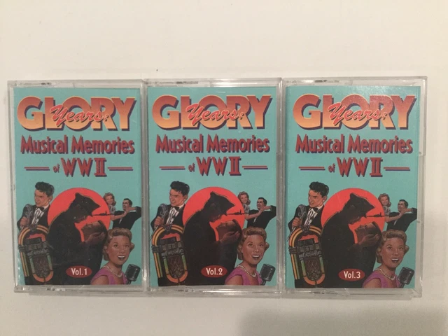 💥💥💥GLORY YEARS 3-Cassette Set Musical Memories of WWII PRISTINE