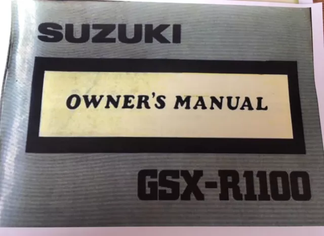 SUZUKI GSX 1100 OWNERS MANUAL CATALOGUE 1989 paper bound copy nos