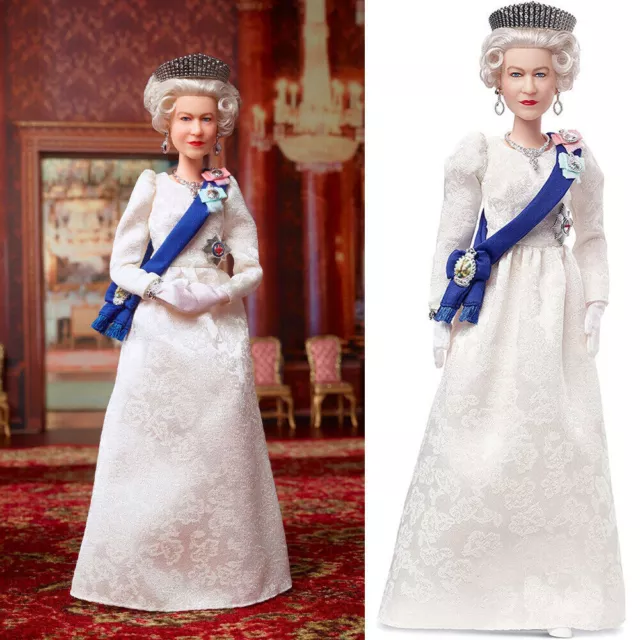 Elizabeth II Platinum Jubilee Doll for Collector In Hand Barbie Signature Queen/